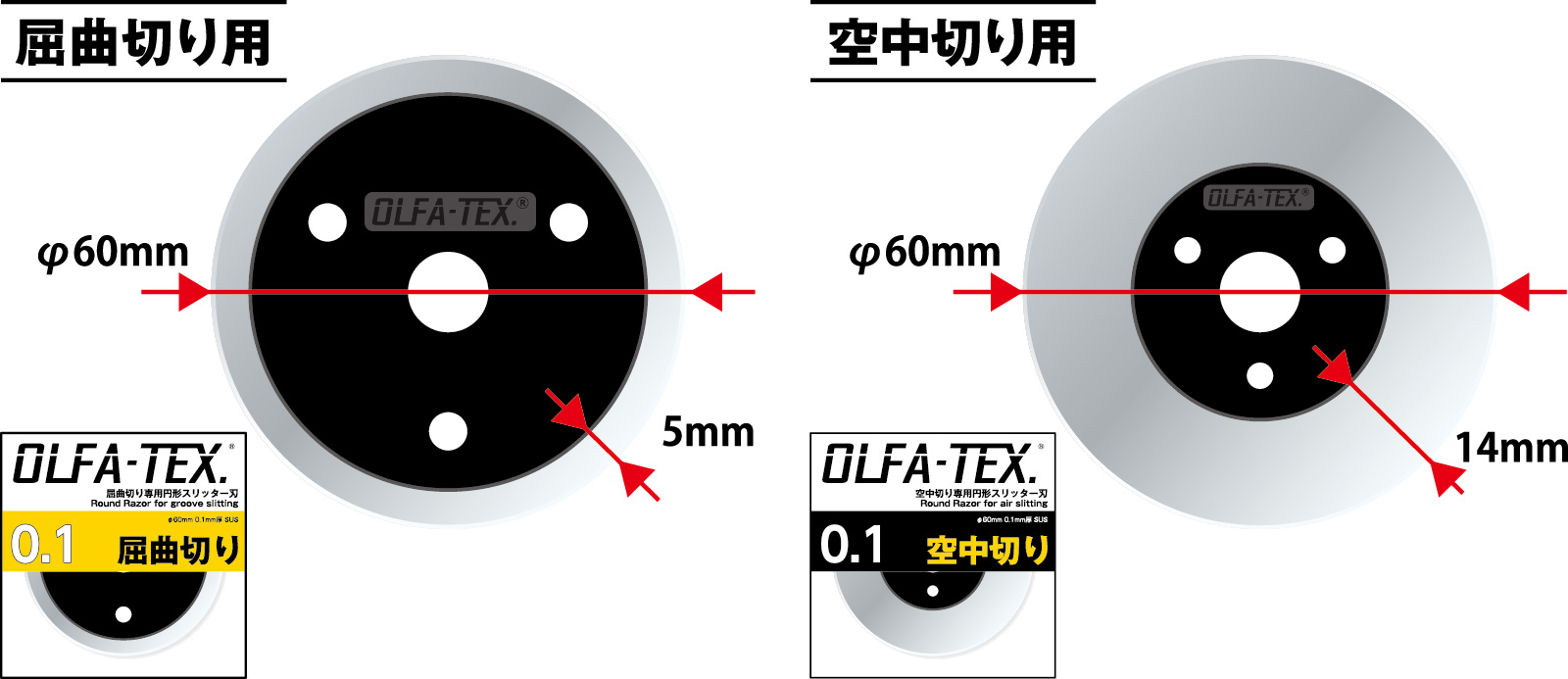 屈曲切り用・空中切り用円形スリッター刃画像